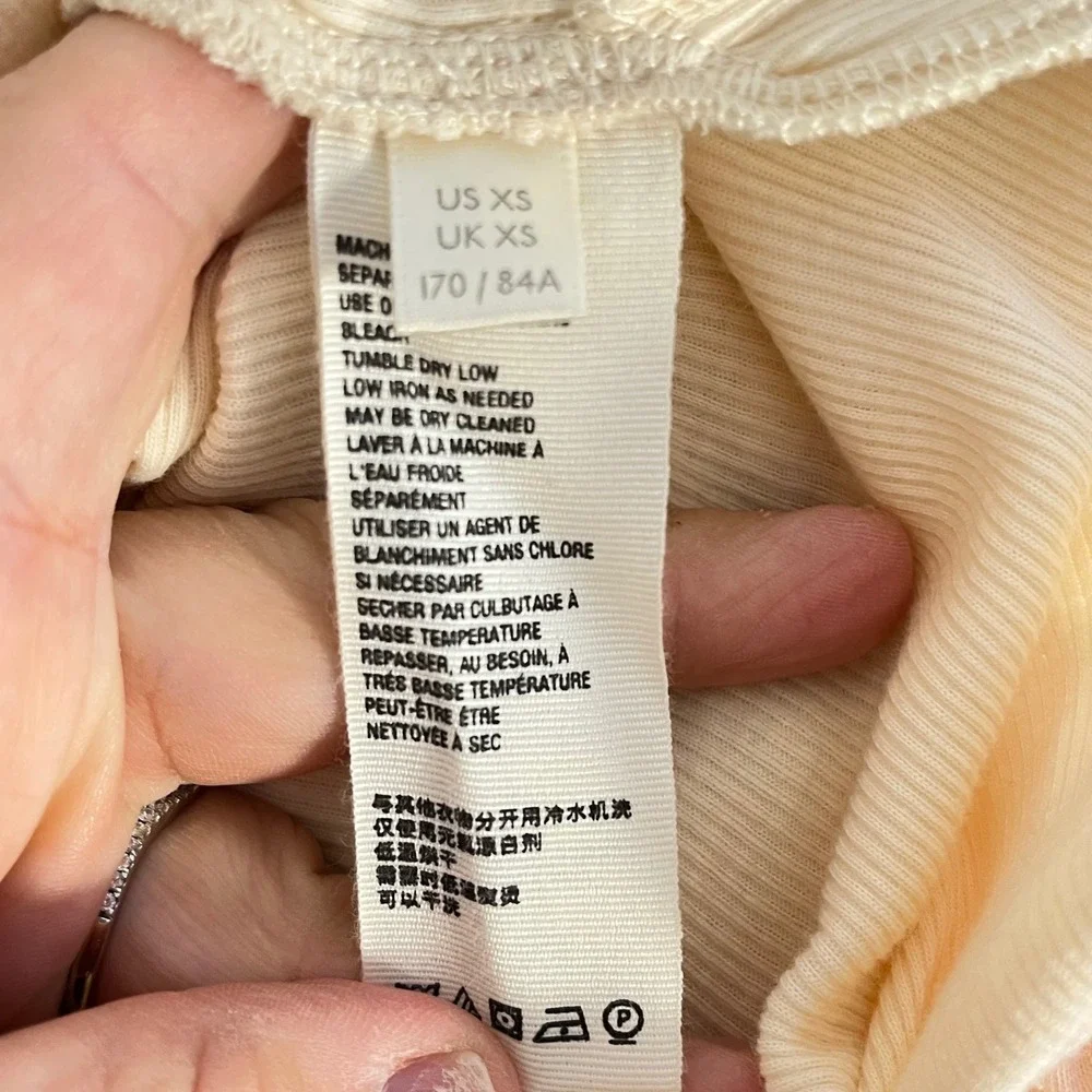 Free People thermal waffle knit‎ long sleeve Feelin It Top in Alabaster Size XS